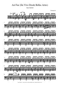 Drum score: Juan Gabriel - Así Fue (En Vivo Desde Bellas Artes)