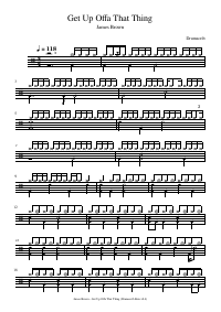 Drum score: James Brown - Get Up Offa That Thing