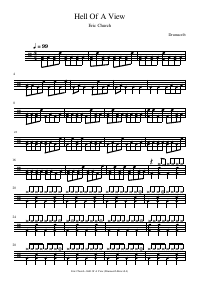 Drum score: Eric Church - Hell Of A View