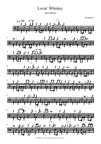 Partitura de batería: Rory Block - Lovin' Whiskey