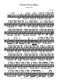 Drum score: Johnny Cash - Folsom Prison Blues
