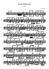 Drum score: Loro's - Homo Separatus