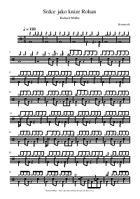 Drum score: Richard Müller - Srdce jako knize Rohan