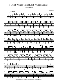 Drum score: Glass Animals - I Don't Wanna Talk (I Just Wanna Dance)