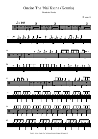 Drum score: Thodoris Ferris - Oneiro Tha 'Nai Ksana (Kounia)