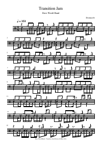 Drum score: Dave Weckl Band - Transition Jam