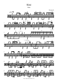 Drum score: Kitai - Kitai