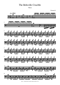 Drum score: Thrice - The Beltsville Crucible