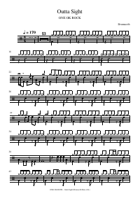 Drum score: ONE OK ROCK - Outta Sight
