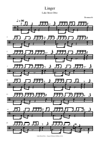 Drum score: Lake Street Dive - Linger