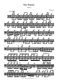 Drum score: vianova - Más Rápido