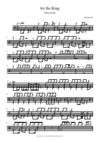 Drum score: Allison Eide - for the King