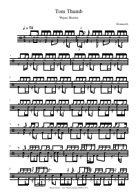Drum score: Wayne Shorter - Tom Thumb
