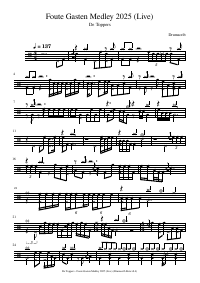 Drum score: De Toppers - Foute Gasten Medley 2025 (Live)