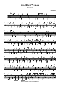 Drum score: Halestorm - Gold Dust Woman