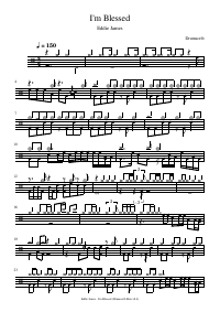 Partitura de batería: Eddie James - I'm Blessed