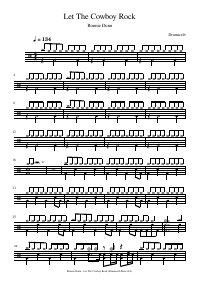 Drum score: Ronnie Dunn - Let The Cowboy Rock