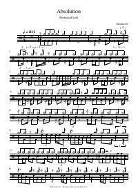Drum score: Protected Left - Absolution