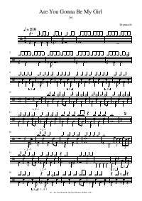 Drum score: Jet - Are You Gonna Be My Girl