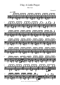 Partitura de batería: Glee Cast - I Say A Little Prayer