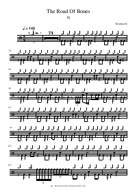 Drum score: IQ - The Road Of Bones