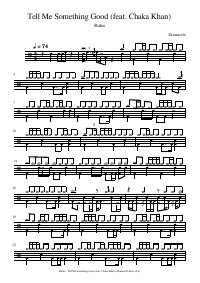 Drum score: Rufus - Tell Me Something Good (feat. Chaka Khan)