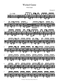 Drum score: Chris Isaak - Wicked Game
