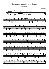 Drum score: Extremoduro - Tercer movimiento: lo de dentro