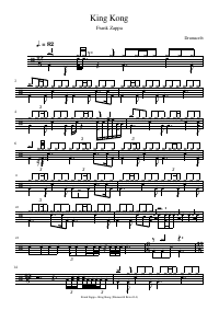 Drum score: Frank Zappa - King Kong