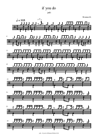 Drum score: jodi - if you do