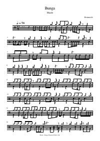 Drum score: Masdo - Bunga