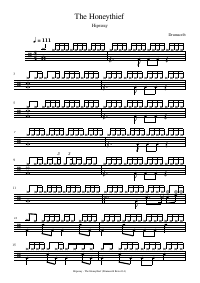 Drum score: Hipsway - The Honeythief