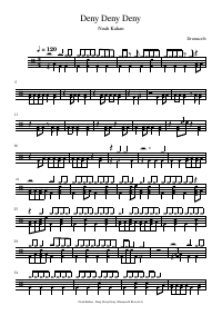 Drum score: Noah Kahan - Deny Deny Deny