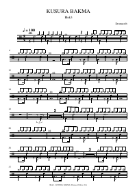 Drum score: Blok3 - KUSURA BAKMA