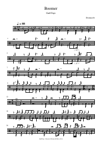 Drum score: Gaël Faye - Boomer