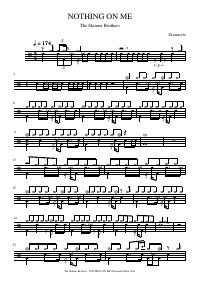 Drum score: The Skinner Brothers - NOTHING ON ME