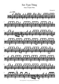 Drum score: Stone Temple Pilots - Sex Type Thing