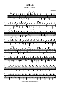 Drum score: DOMi & JD BECK - SMiLE