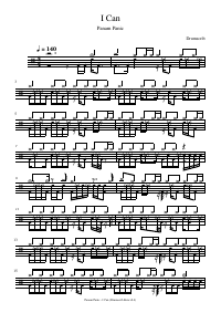 Drum score: Panam Panic - I Can