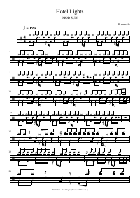 Drum score: MOD SUN - Hotel Lights