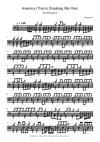 Drum score: The Menzingers - America (You're Freaking Me Out)