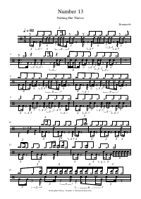 Drum score: Nothing But Thieves - Number 13