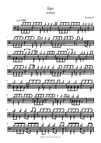 Drum score: OOMPH! - Ego