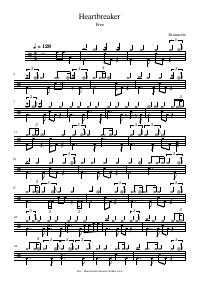 Drum score: Free - Heartbreaker
