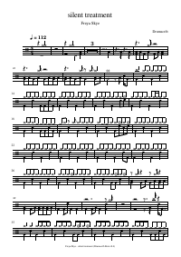 Drum score: Freya Skye - silent treatment