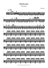 Drum score: KastomariN - Mindreader