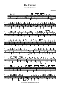 Drum score: Bryce Leatherwood - The Fireman