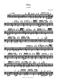 Drum score: TroyBoi - Okay