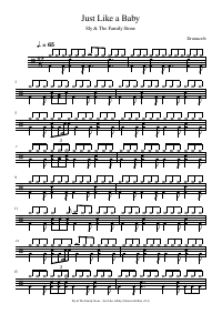 Drum score: Sly & The Family Stone - Just Like a Baby