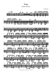 Drum score: Melanie Martinez - Soap